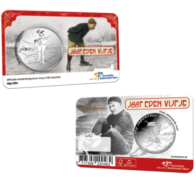 Hollandi 5 euro UNC 2019 - Jaap Eden