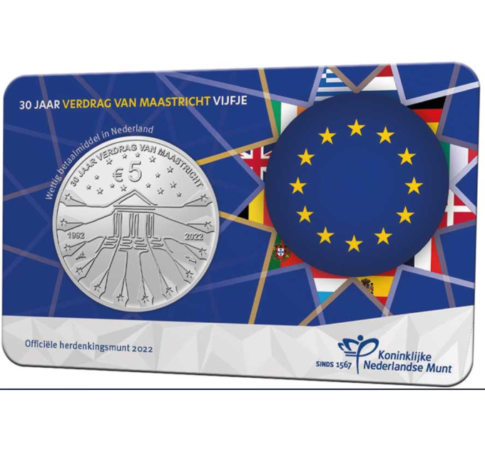 Hollandi 5 euro UNC 2022 – Maastrichti leping