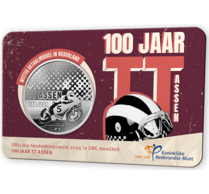 Hollandi 5 euro UNC 2025 - TT Asseni 100 aastat