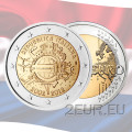 Holland 2 eurot UNC 2012 – 10 aastat euro sularaha