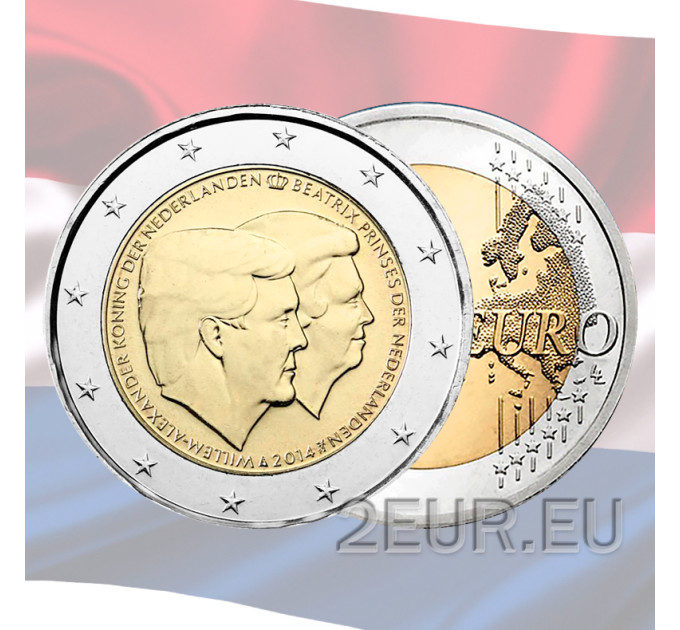 Holland 2 eurot UNC 2014 – Hollandi kuningriigi 200. aastapäev