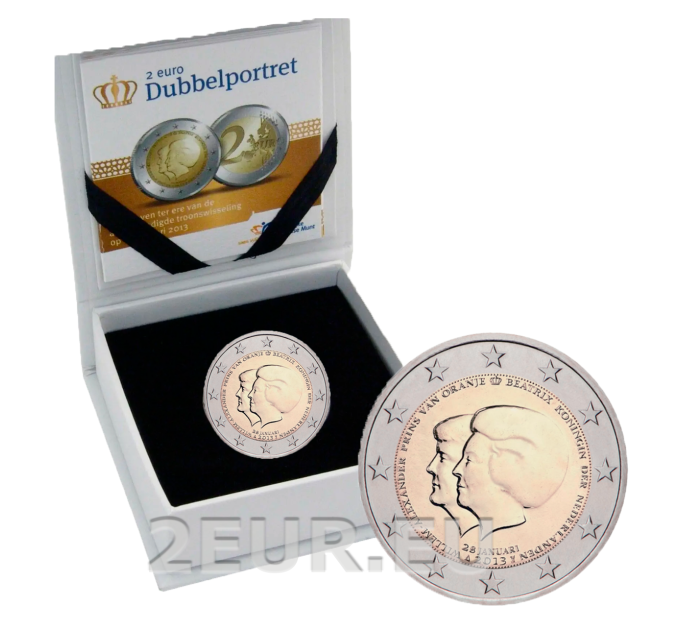 Holland 2 eurot proof 2013 – Topeltportree