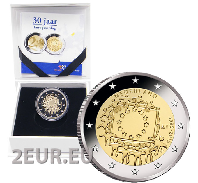 Holland 2 eurot proof 2015 – Kuningas Willem-Alexander ja printsess Beatrix