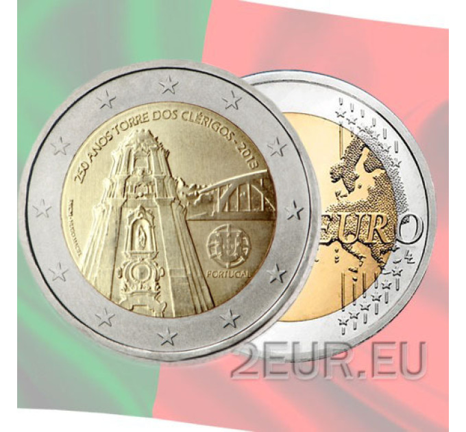 Portugal 2 eurot UNC 2013 – Clerigos Toweri 250. aastapäev
