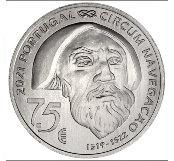 Portugal 7,5 eurot UNC 2021 - 5. sajand Ferdinand Magellani ümbermaailmareisist – Mactan 1521