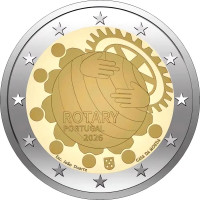 Portugal 2 eurot UNC 2026 – Rotary Sihtasutuse 100. aastapäev Portugalis