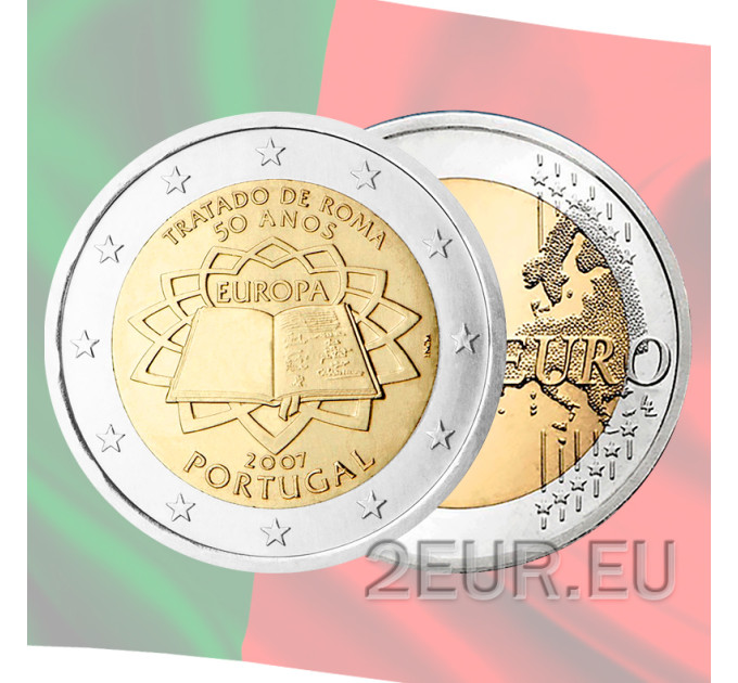 Portugal 2 eurot UNC 2007 - 50-aastane Rooma leping