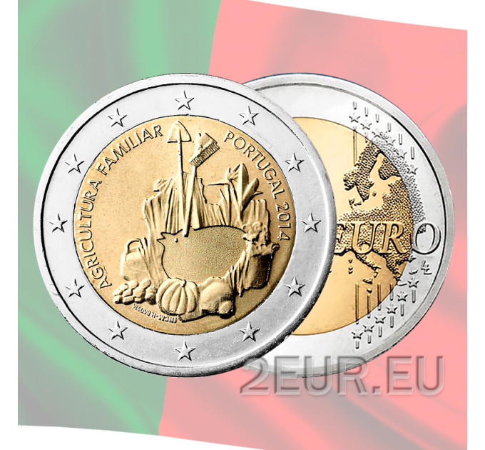 Portugal 2 eurot UNC 2014 – rahvusvaheline perepõllumajanduse aasta