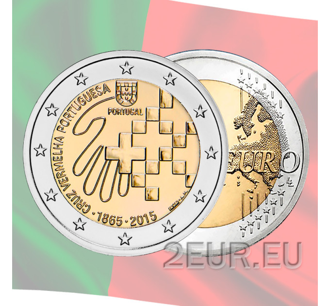 Portugal 2 eurot UNC 2015 – Portugali Punase Risti 150. aastapäev