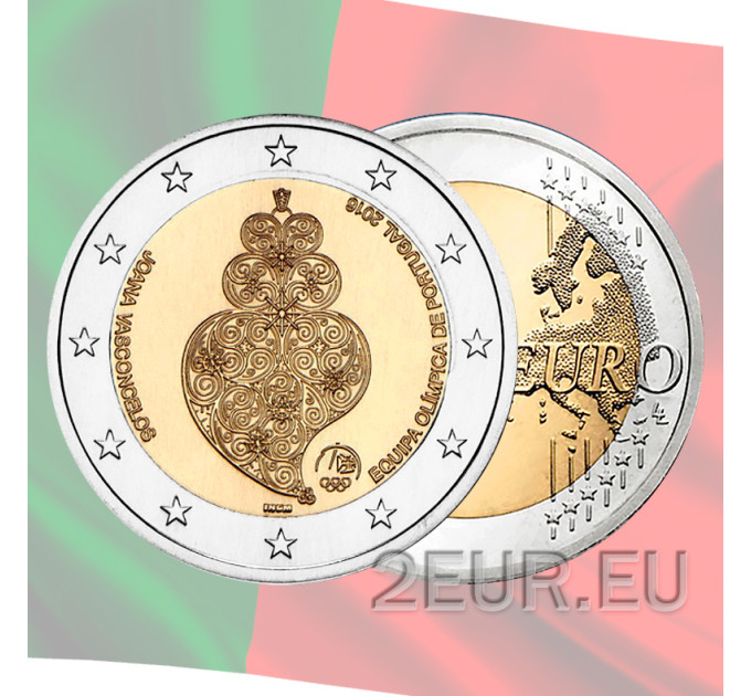 Portugal 2 eurot UNC 2016 – Rio olümpiamängudel osalev Portugali koondis