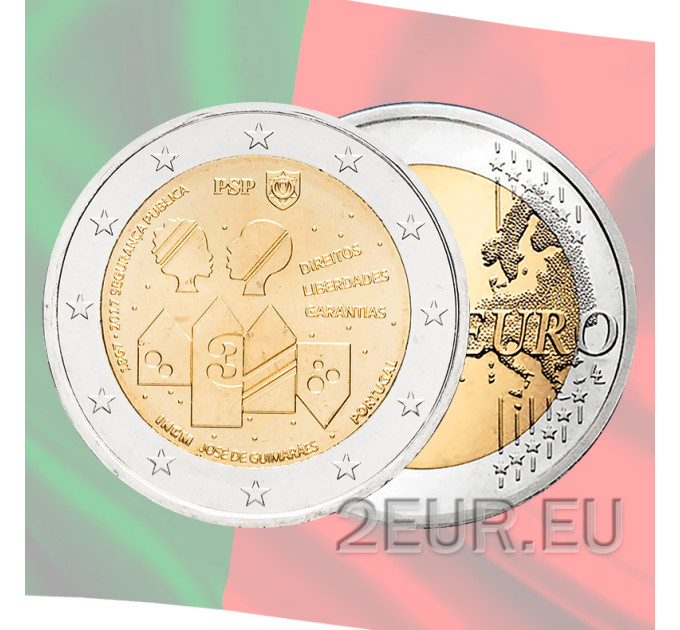 Portugal 2 eurot UNC 2017 – 150 aastat avalikku julgeolekut