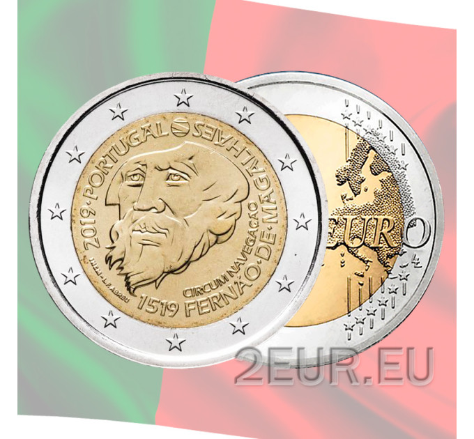 Portugal 2 eurot UNC 2019 – 500. aastapäev Magellani esimesest ümbermaailmareisist Maale