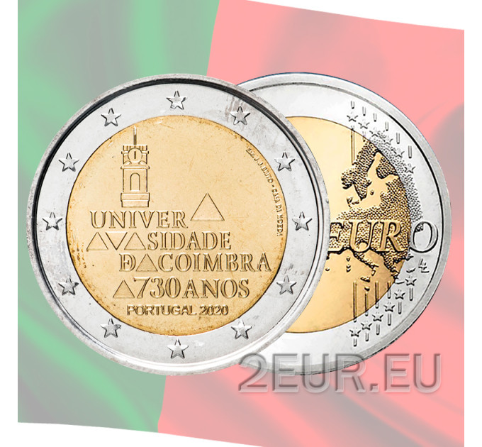 Portugal 2 eurot UNC 2020 – 730 aastat Coimbra ülikool