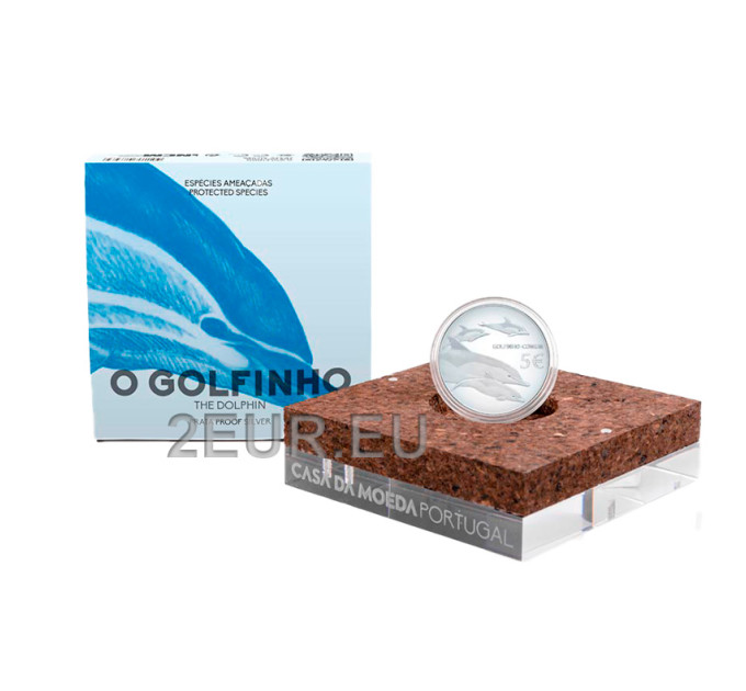 Portugal 5 euro hõbe proof 2020 – Delfiin