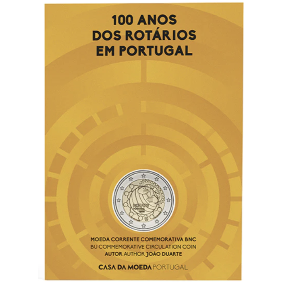 Portugal 2 eurot BU 2026 – Rotary Sihtasutuse 100. aastapäev Portugalis Portugal 2 eurot BU 2026 – Rotary Sihtasutuse 100. aastapäev Portugalis