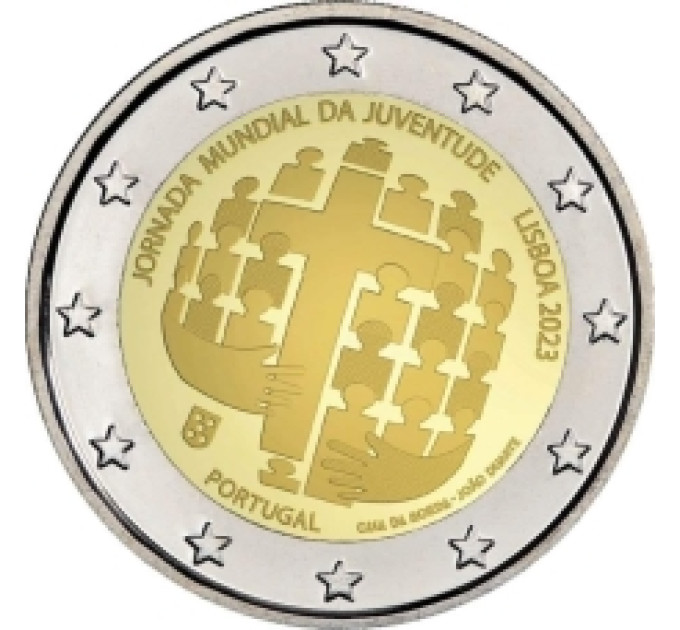 Portugal 2 eurot UNC 2023 – Ülemaailmne noortepäev