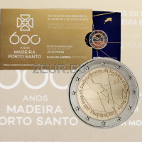 Португалия 2 евро proof 2019 - 600-летие открытия острова Madeira и Porto Santo