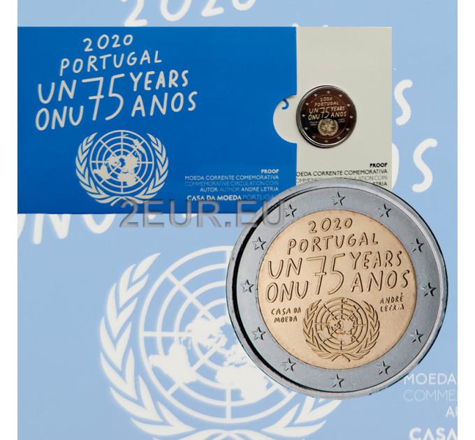 Portugal 2 eurot proof 2020 – 75 aastat ÜRO  