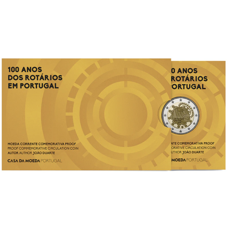 Portugal 2 eurot Proof 2026 – Rotary Sihtasutuse 100. aastapäev Portugalis Portugal 2 eurot Proof 2026 – Rotary Sihtasutuse 100. aastapäev Portugalis