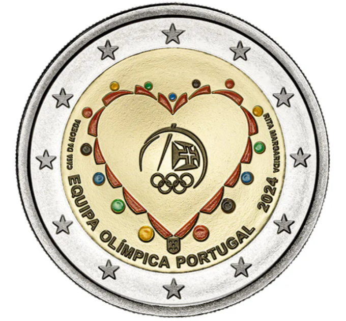 Portugal 2 eurot Proof 2024 – Suveolümpiamängud Pariisis – Portugali olümpiakoondis