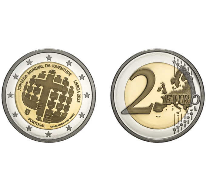 Portugal 2 eurot proof 2023 – Ülemaailmne noortepäev