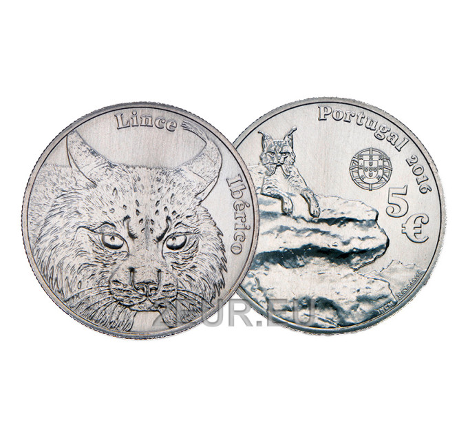 Portugal 5 eurot UNC 2016 – Iberian Lynx