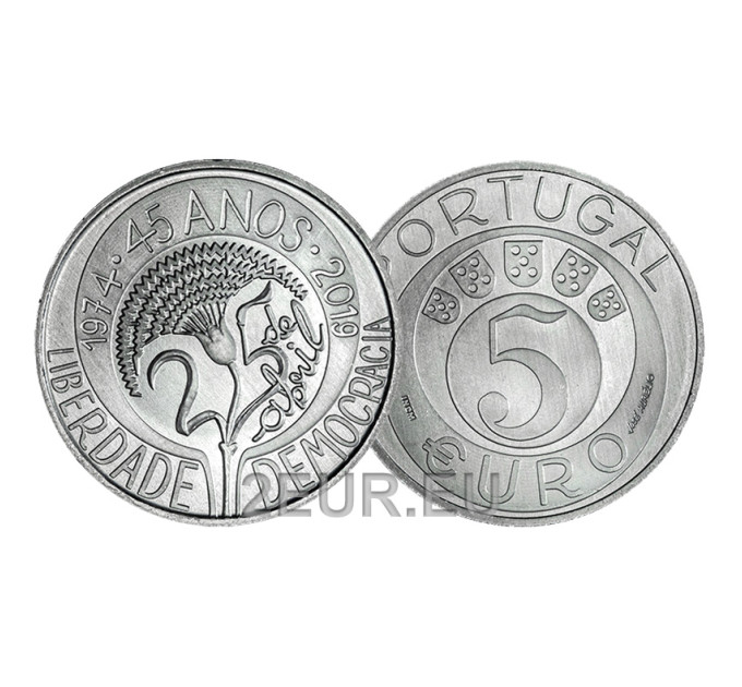 Portugal 5 eurot UNC 2019 – nelgirevolutsiooni 45. aastapäev