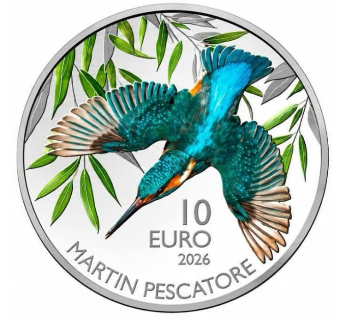 San Marino 10 euro BU 2026 - Kingfisher