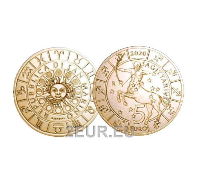 San Marino 5 euro UNC 2020 - "Tähtkujud - Ambur"