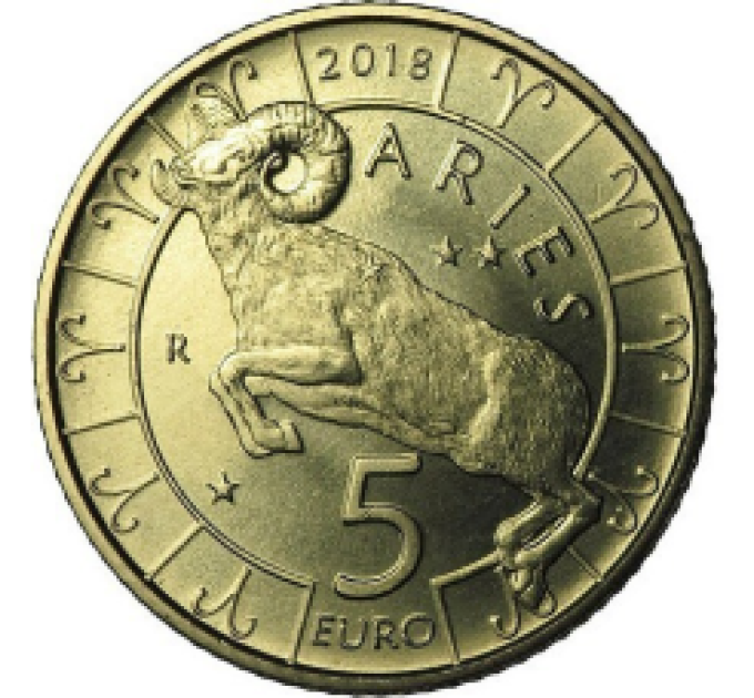 San Marino 5 euro UNC 2018 – "Sodiaagijäär"