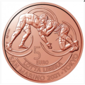 San Marino 5 euro UNC 2021 - "Võit vabamaadluses Tokyos"