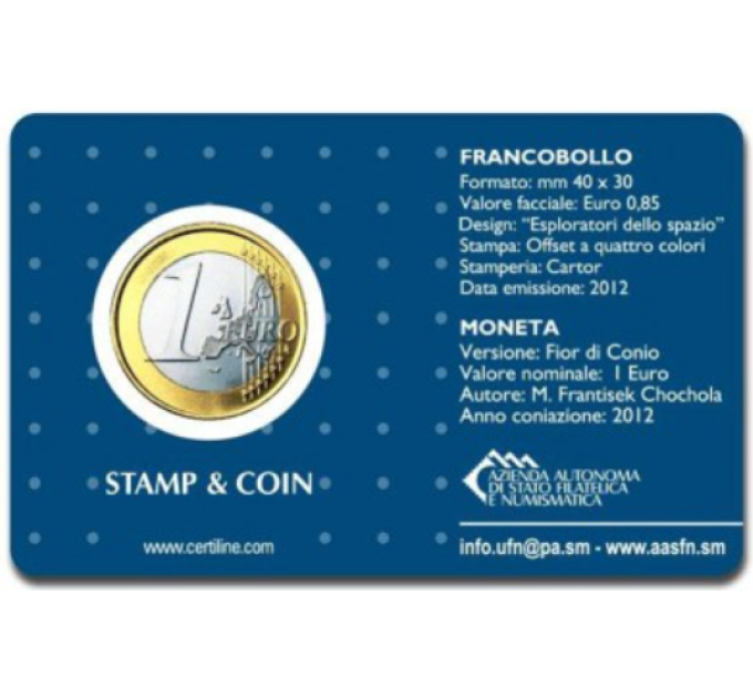 San Marino 1 EURO BU 2012 -1 EURO + MÄRK 