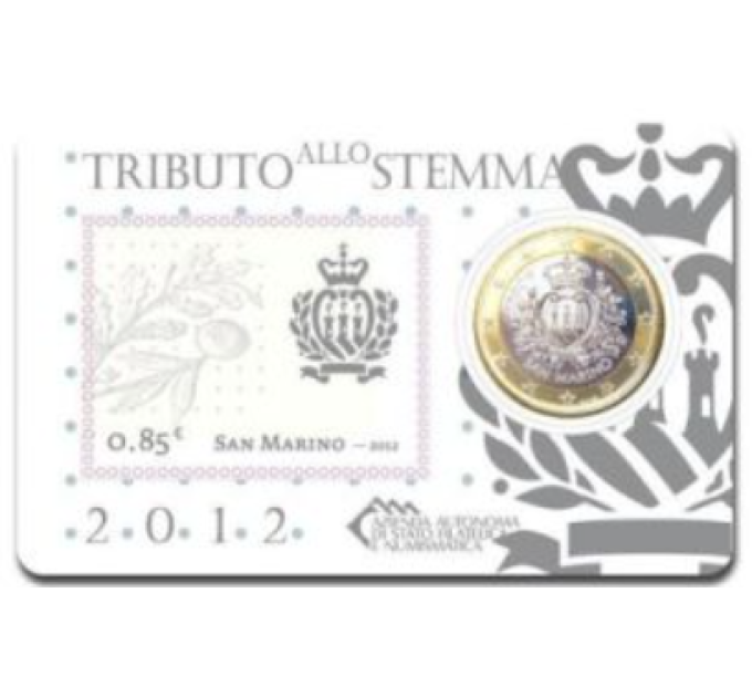 San Marino 1 EURO BU 2012 -1 EURO + MÄRK 