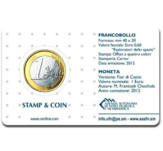 San Marino 1 EURO BU 2012 -1 EURO + MÄRK 