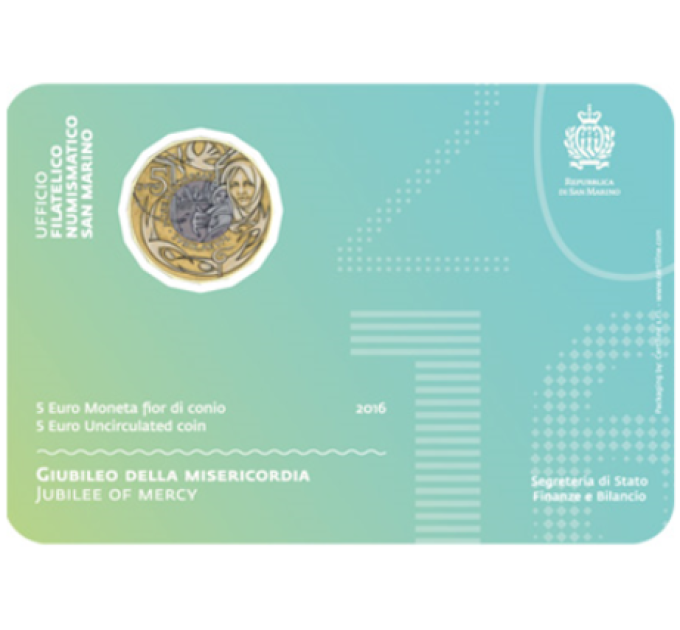 San Marino 5 EURO BU 2016 - Halastuse juubel