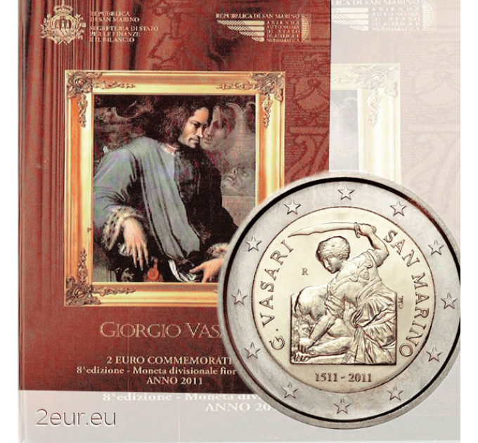 San Marino 2 euro BU 2011 - 500th Anniversary of the Birth of Giorgio Vasari