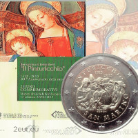 Сан-Марино 2 евро BU 2013 - 500 лет со дня смерти Pinturicchio