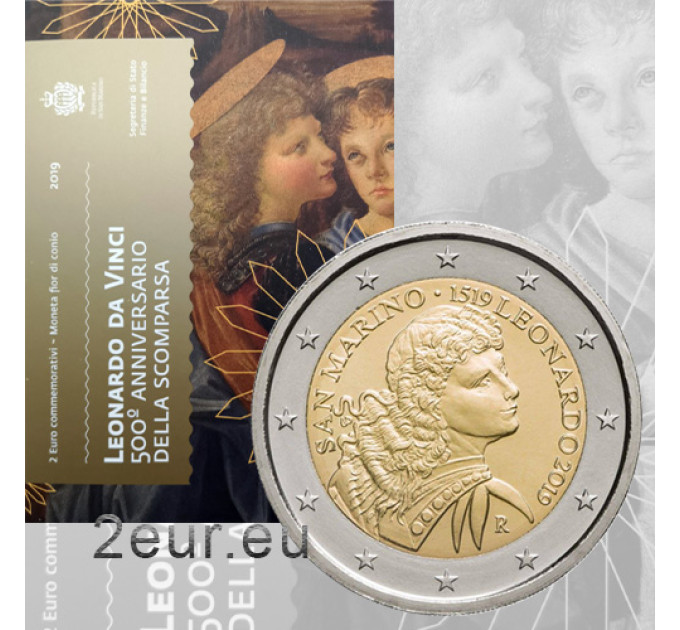 San Marino 2 eurot BU 2019 – Leonardo da Vinci 500. surma-aastapäev