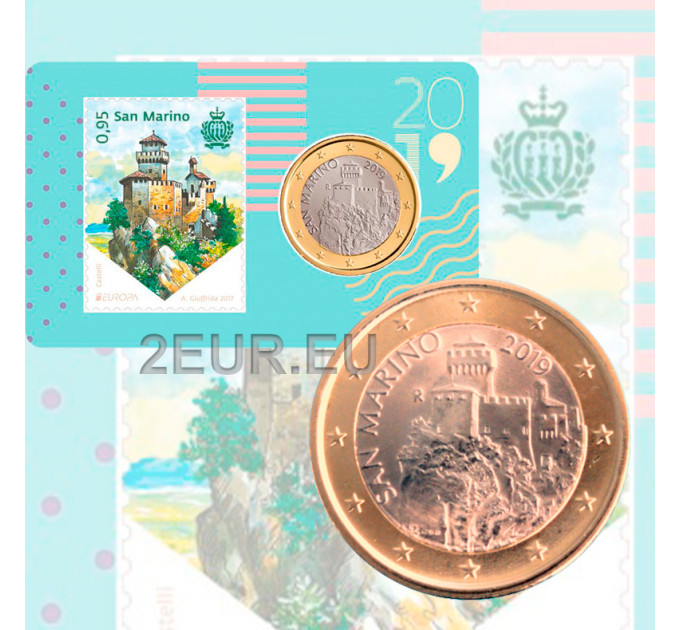San Marino 2019 - 1€ BU C/C №3 + Tempel