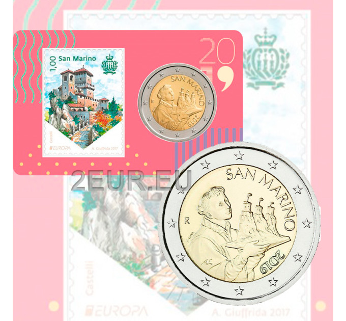 San Marino 2019 - 2€ BU C/C №4 + Tempel