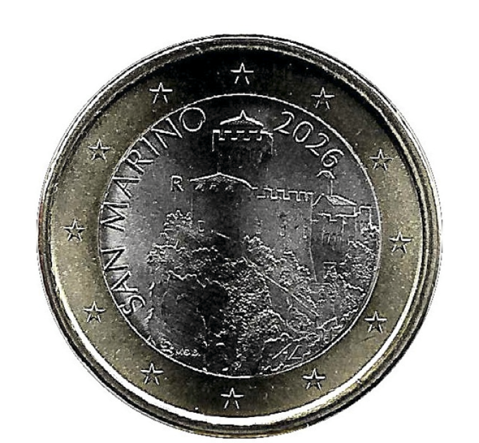 Сан Марино 1 Евро UNC 2026