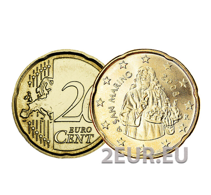 San Marino 20 senti UNC 2008