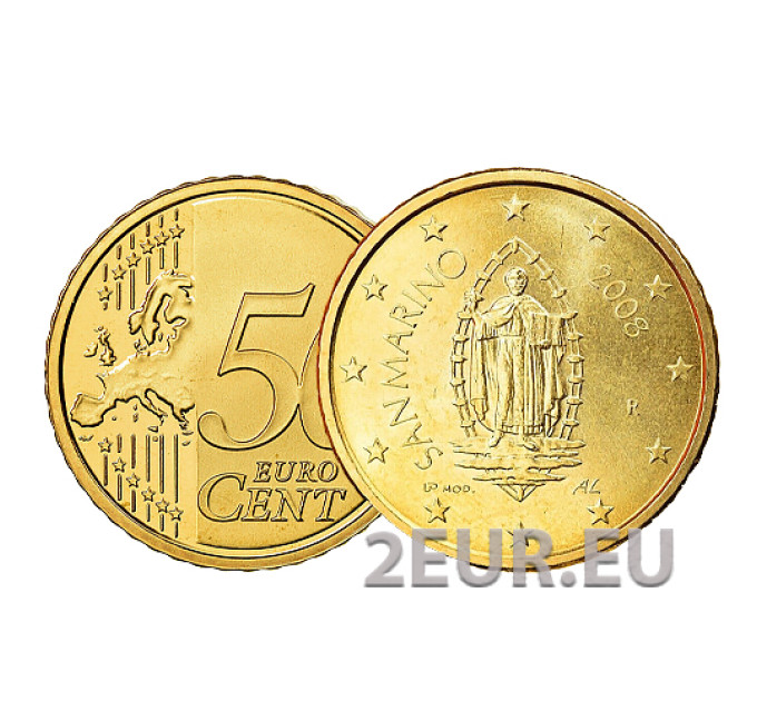 San Marino 50 senti UNC 2008