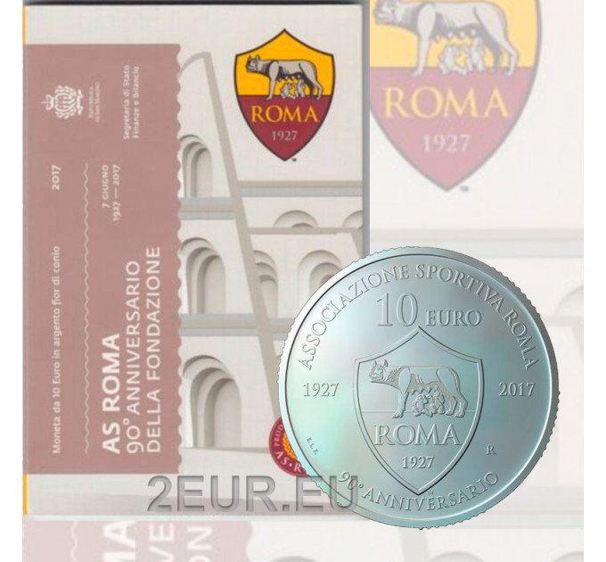 San Marino 10 euro hõbe BU 2017 - AS Roma asutamise 90. aastapäev