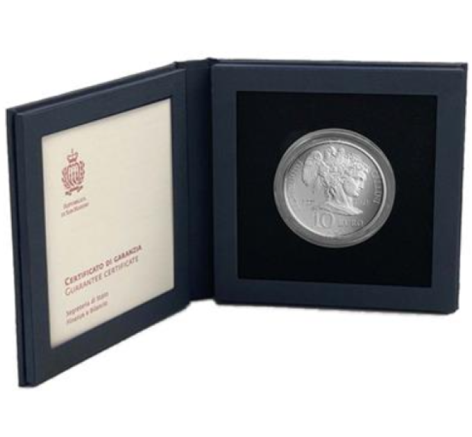 San Marino 10 eurot proof 2021 – Benvenuto Cellini 450. surma-aastapäev 