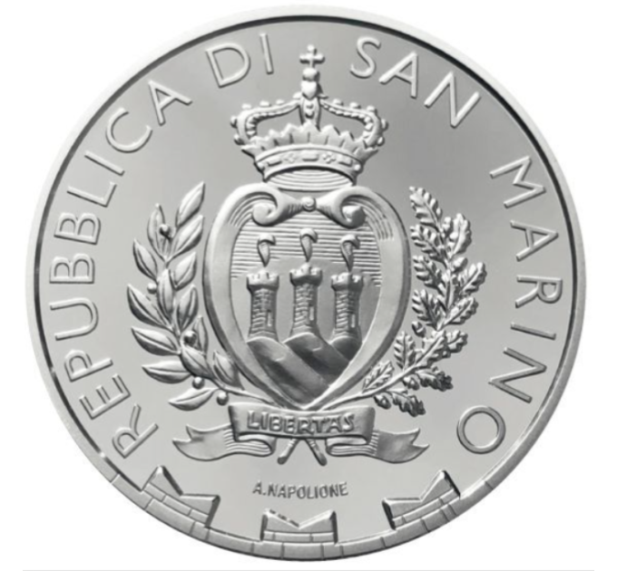 San Marino 10 eurot proof 2023 – 15. aastapäev San Marino vanalinna ja Titano mäe lisamisest UNESCO maailmapärandi nimekirja