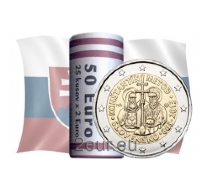 Slovakkia 2 eurot UNC rulli 2013 – Pühad Cyril ja Methodius