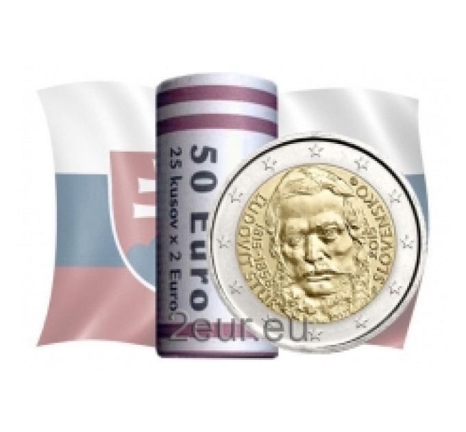 Slovakkia 2 eurot UNC rulli 2015 – Ludovit Stur