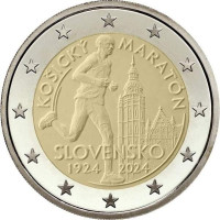 Slovakia 2 euro UNC 2024 - International Marathon in Kosice