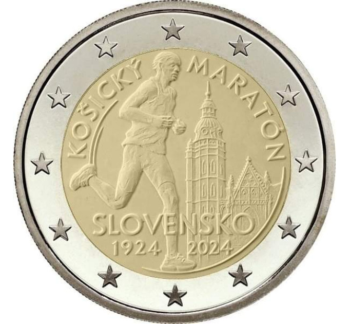 Slovakkia 2 eurot UNC 2024 – Rahvusvaheline maraton Košices
